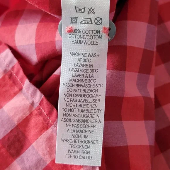 Paul Smith Button Up Red Gingham Plaid Shirt - Picture 16 of 16